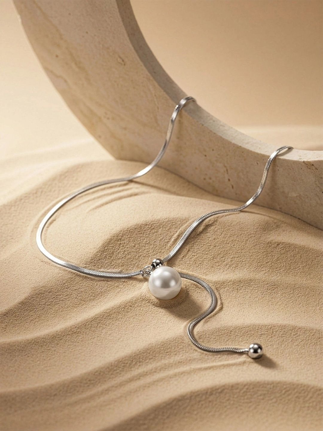 IXIA by Giva Rhodium-Plated Necklace