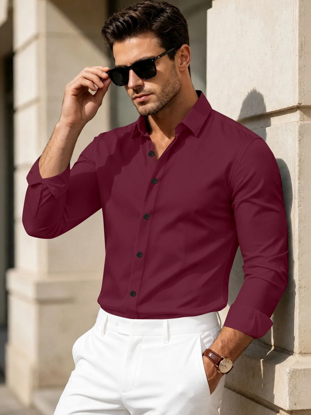 Zans and mens Men Standard Semiformal Shirt