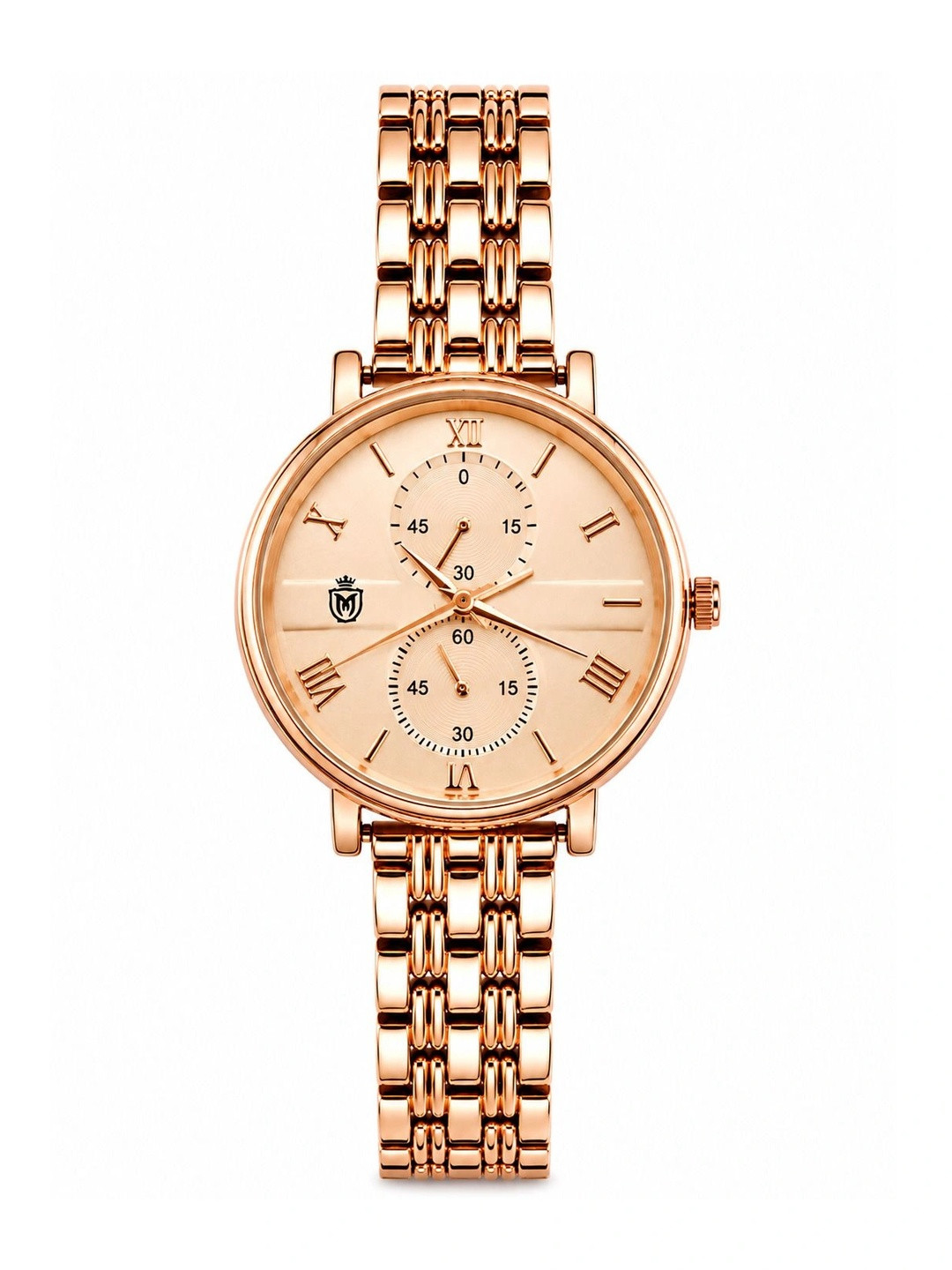 Moover Women Dial & Bracelet Style Straps Analogue Multi Function Watch StyleDomo-ROSE GOLD-0J6
