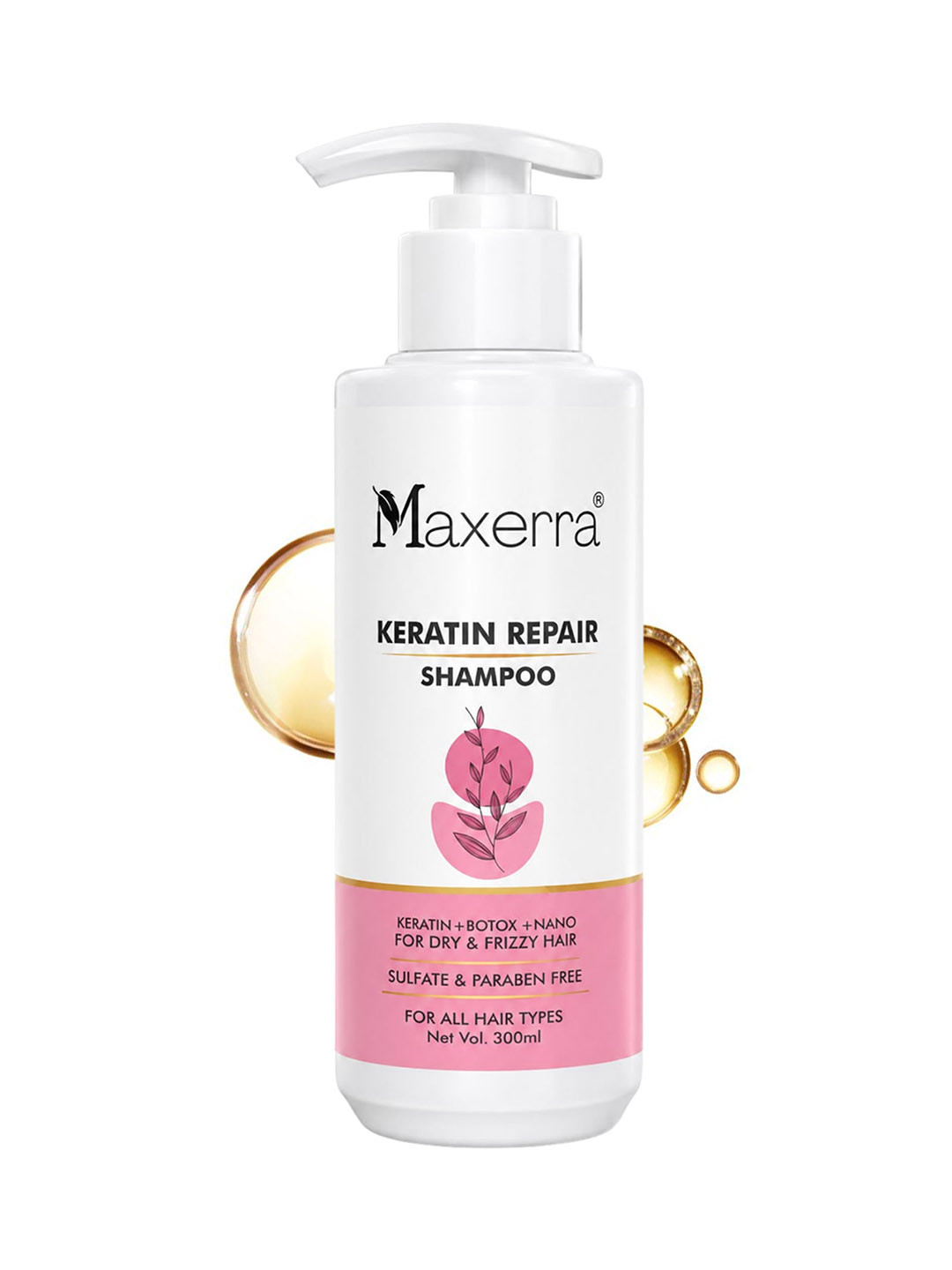 Maxerra Sulfate & Paraben Free Keratin Repair Shampoo-300 ml