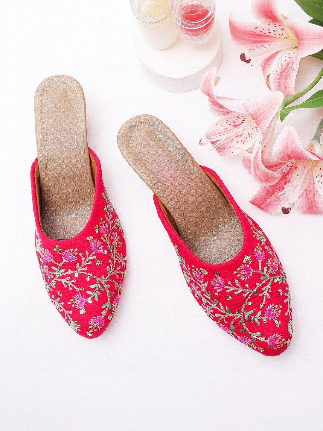 Anouk Ethnic Block Mules
