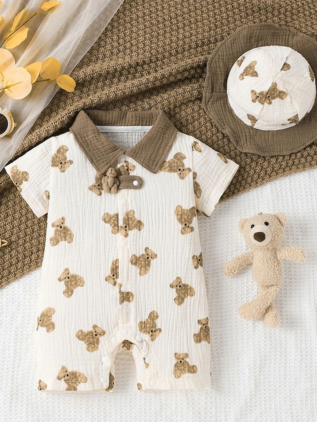 Hopscotch Infant Boys Pure Cotton Rompers