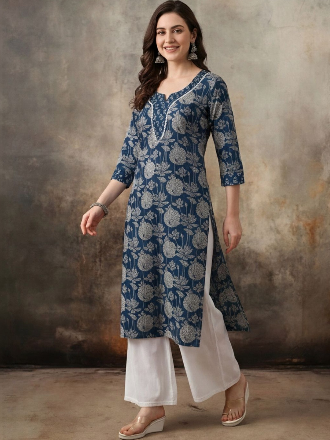 Anouk Women Floral Printed Indie Florals Kurta