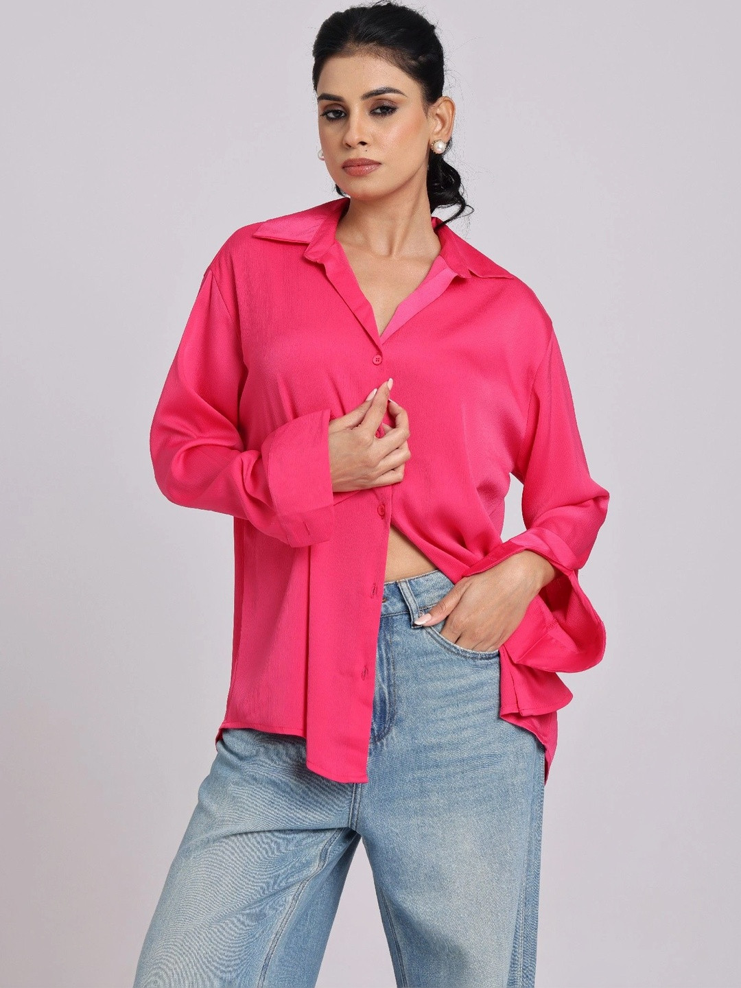 NATICA Women Premium Casual Relaxed Fit Shirt