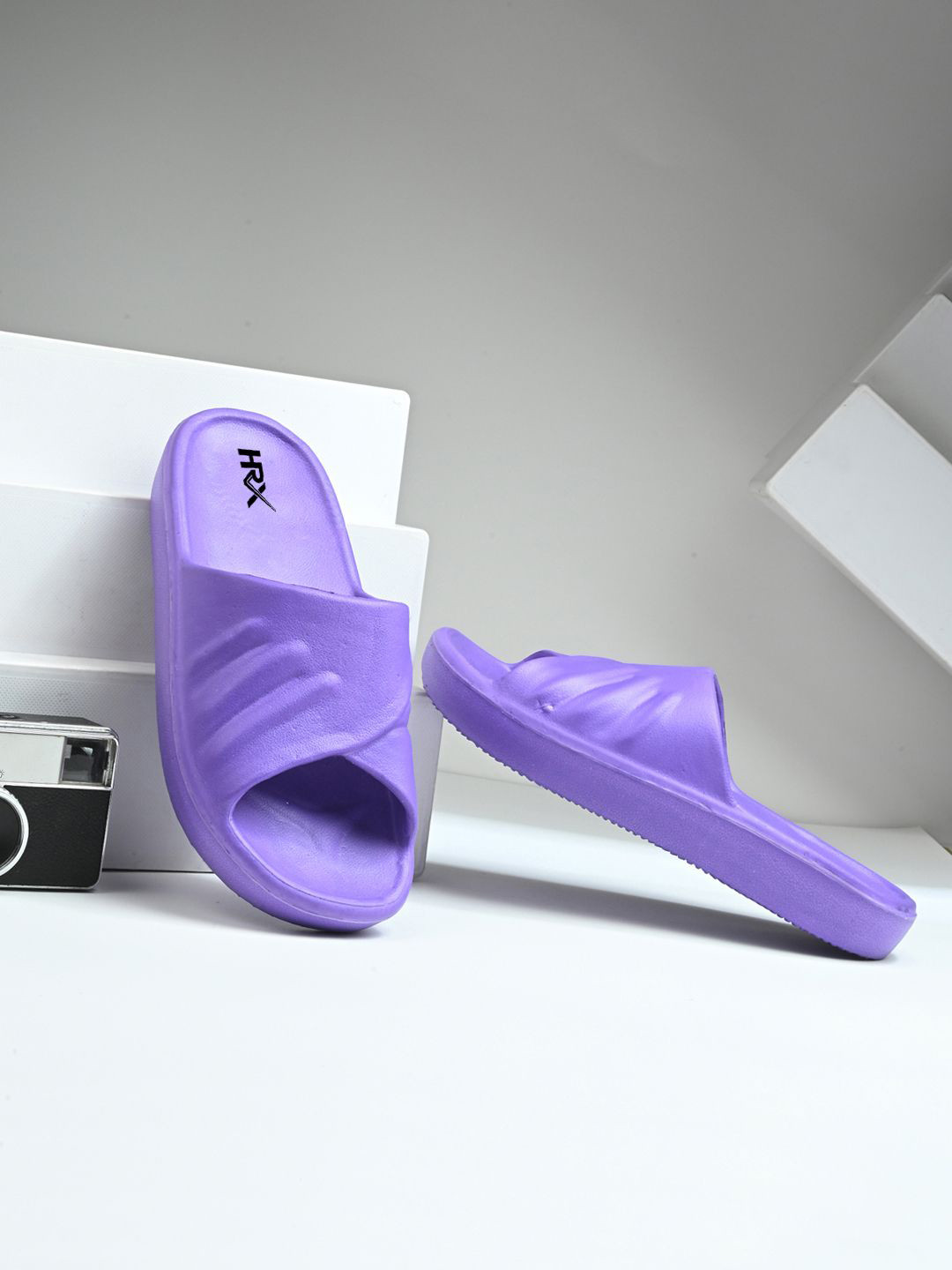 HRX by Hrithik Roshan Textured Rubber Sliders
