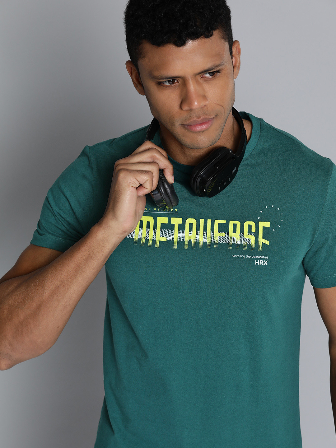 HRX by Hrithik Roshan Typography Printed Casual T-shirt
