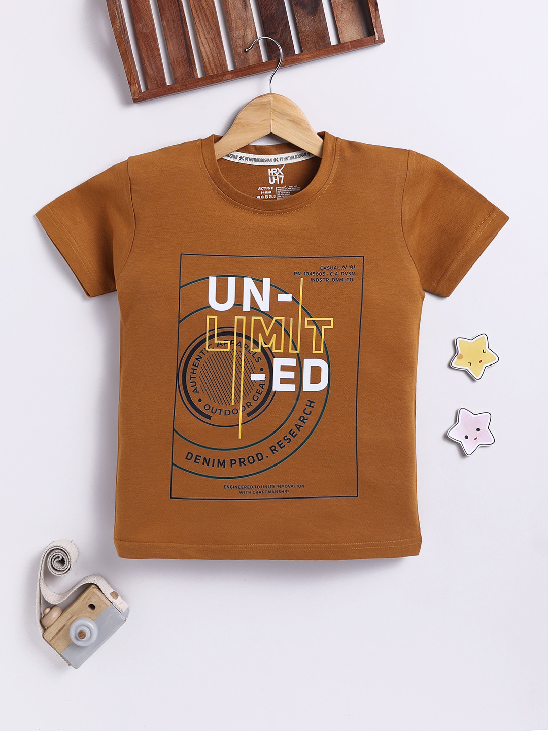 HRX by Hrithik Roshan Boys U-17 Typography Printed T-shirt