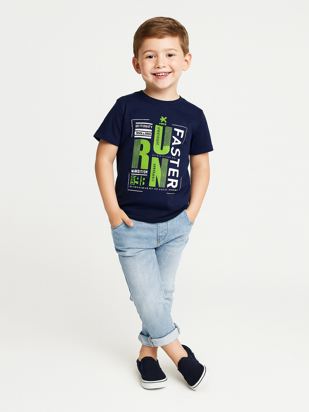 HRX by Hrithik Roshan Boys Typography Printed Rapid Dry Sports T-shirt