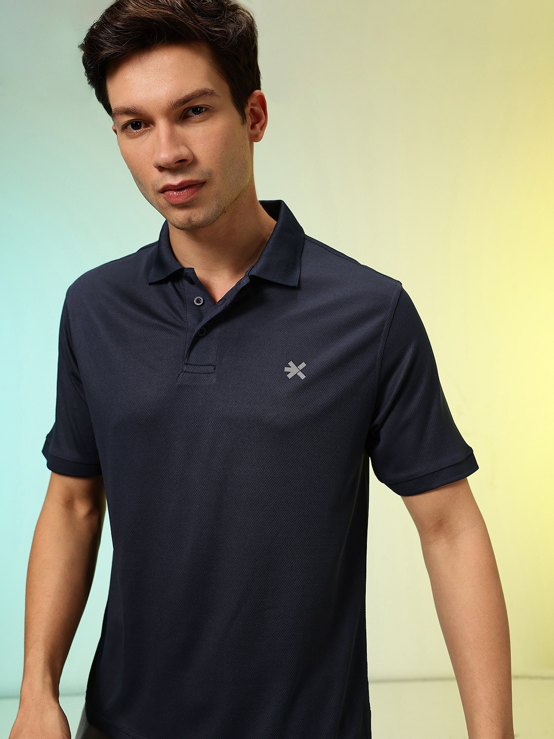 HRX by Hrithik Roshan Brand Logo Printed Polo Collar Rapid Dry T-shirt