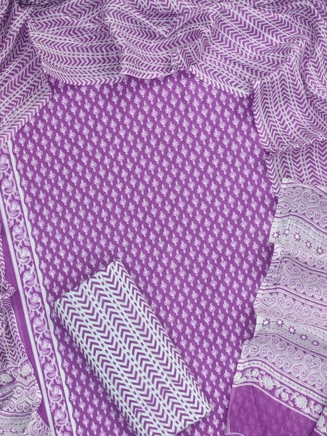 Khatri Creations Printed Pure Cotton Unstitched Dress Material