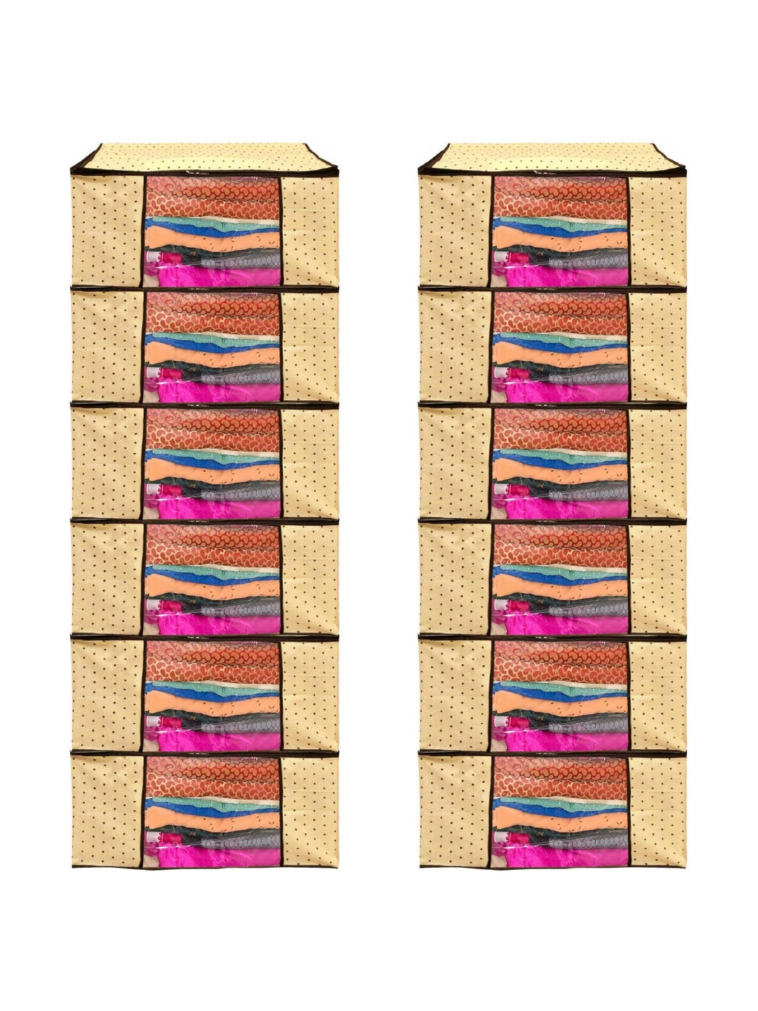 AARON INC Multicoloured Set of 6 Reusable Multi-Utility Organisers