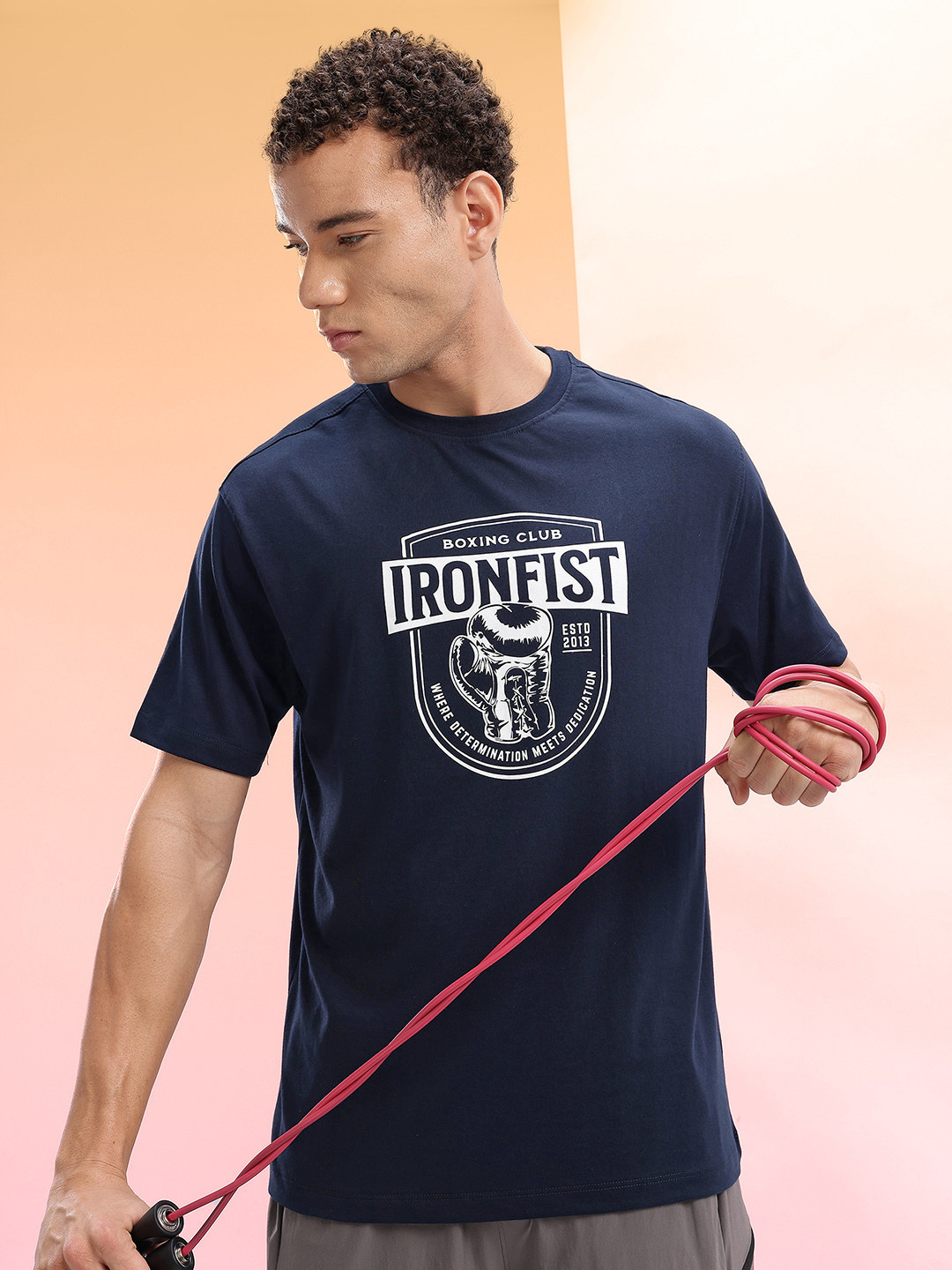 HRX by Hrithik Roshan Men Typography Printed Training T-shirt