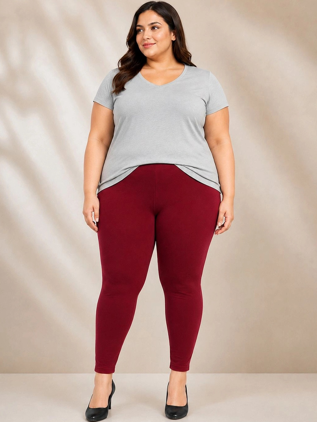 PINK SHELL Women Cotton Leggings