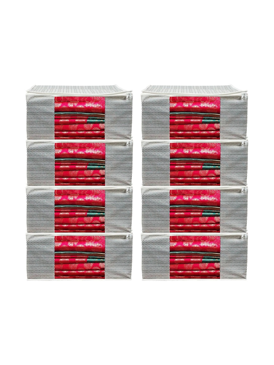 AARON INC Grey Set of 6 Reusable Multi-Utility Organisers