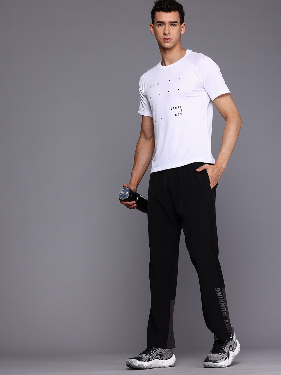 HRX by Hrithik Roshan Typography Printed Antimicrobial-Finish Rapid-Dry Running T-shirt