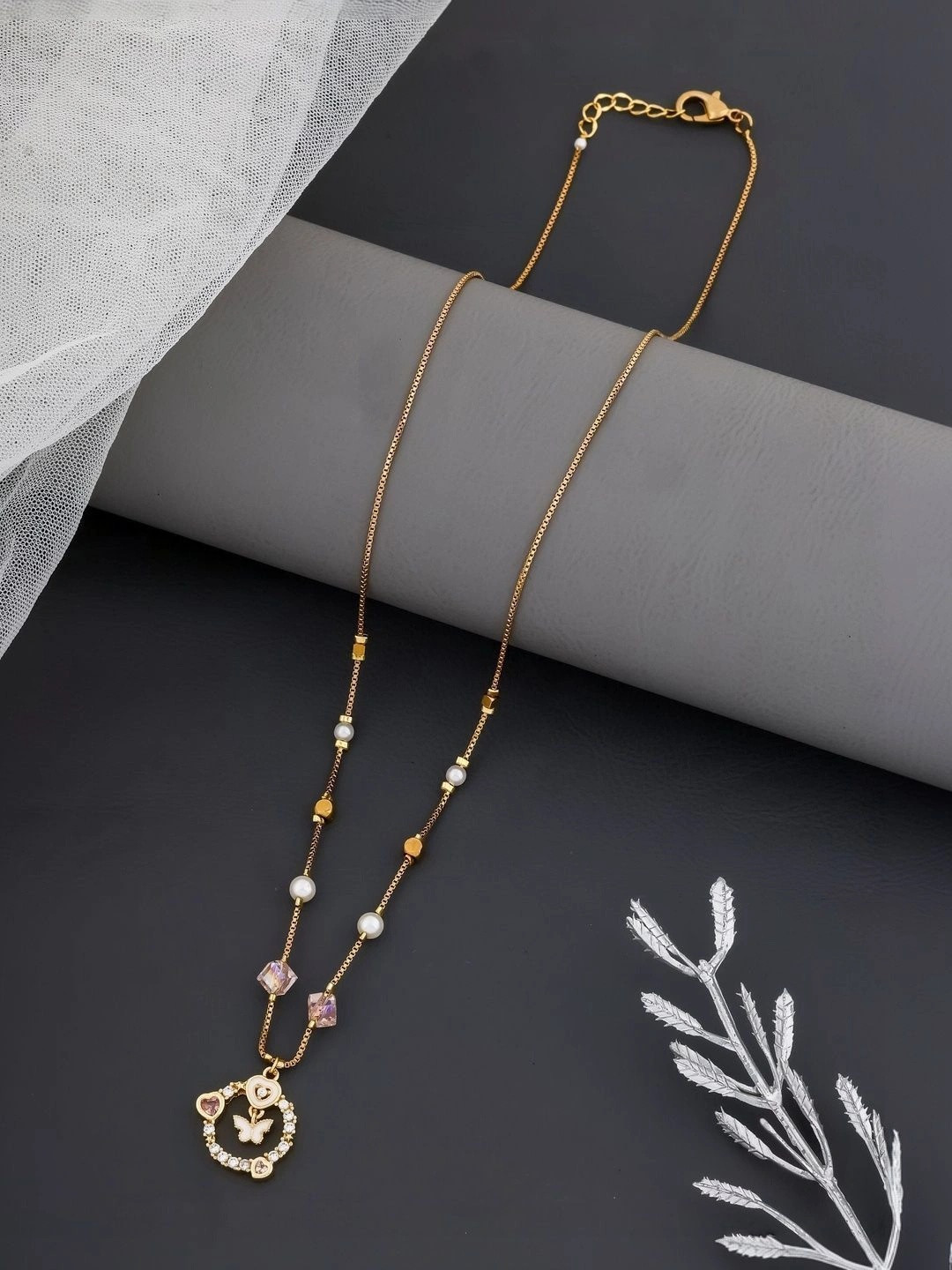 SZN Brass Gold-Plated Necklace