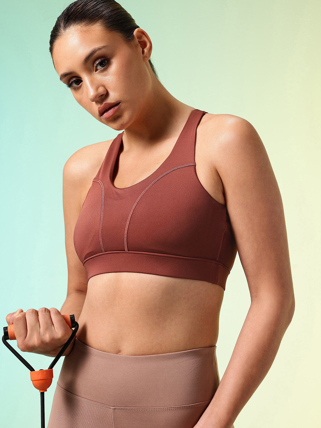 HRX by Hrithik Roshan Full Coverage Rapid-Dry Training Workout Bra HR_SS25_W_BA_KT125_03_C