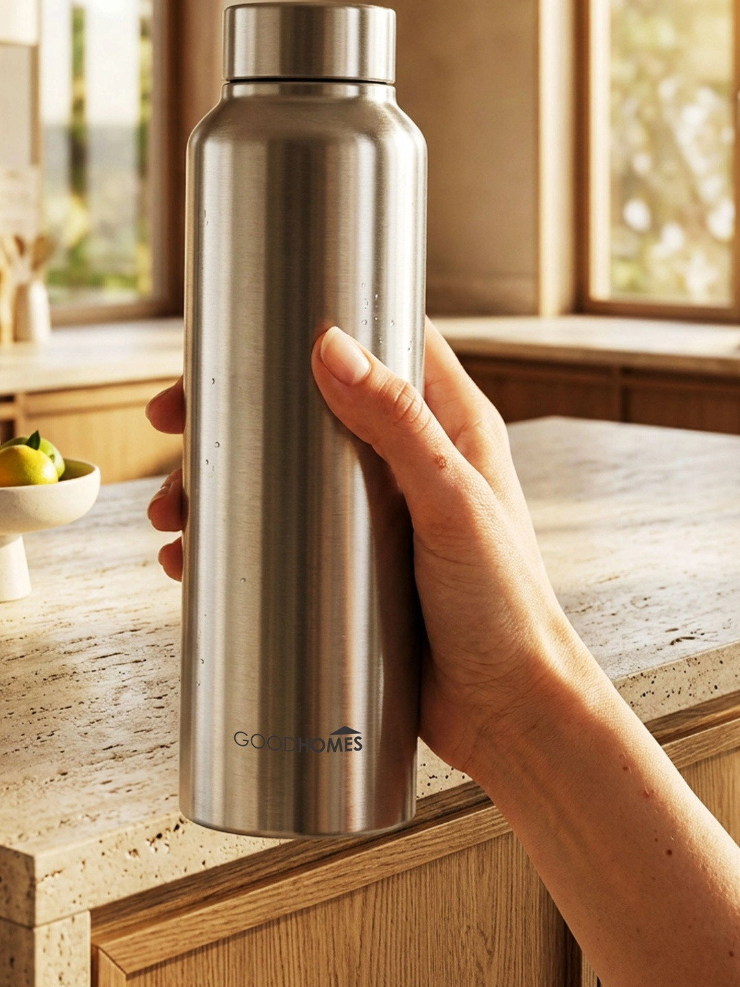 GOODHOMES Steel Single Stainless Steel Solid Single Wall Vacuum Water Bottle