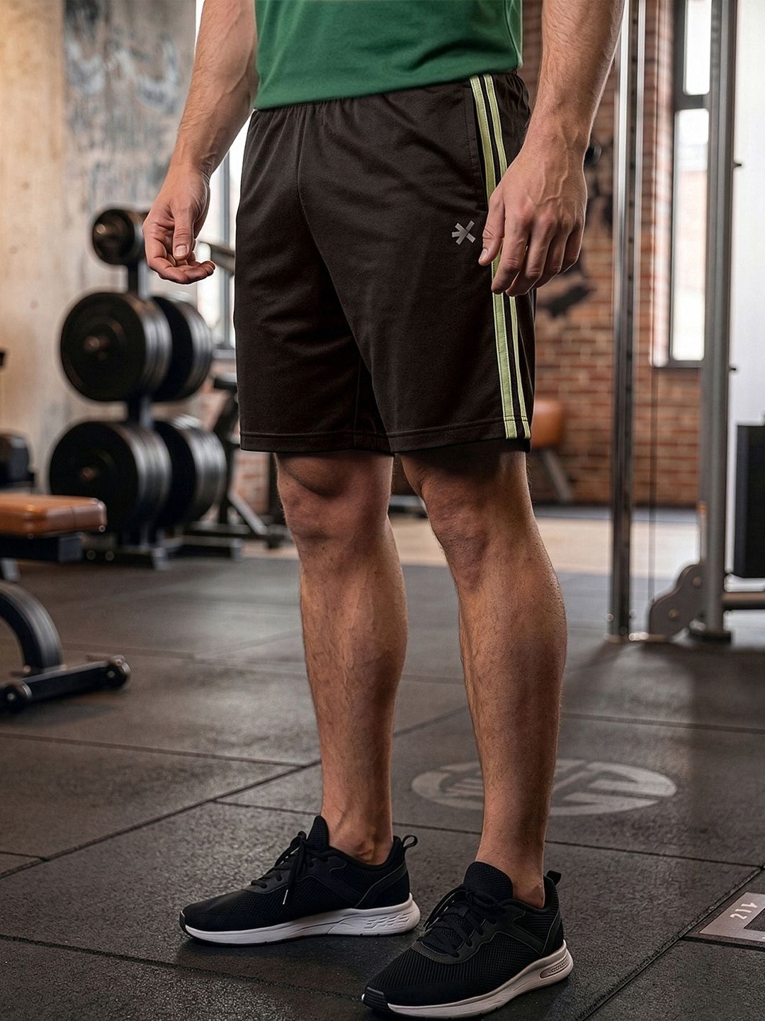 HRX by Hrithik Roshan Men Striped Training or Gym Mid-Rise Sports Shorts