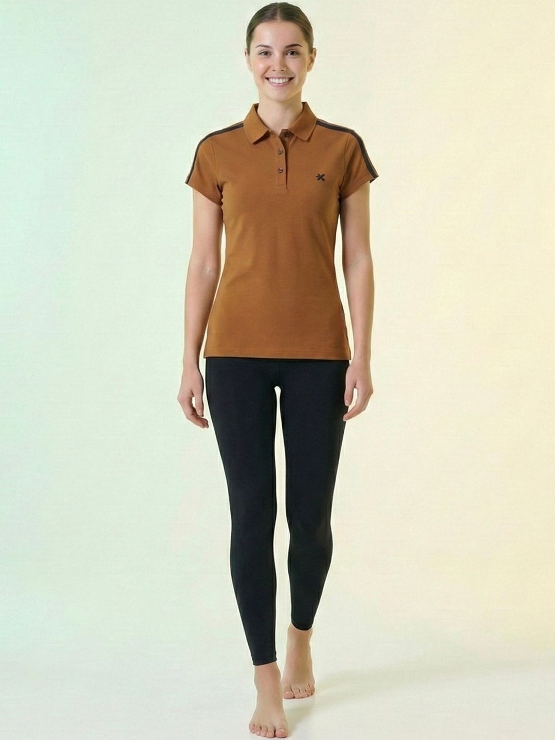 HRX by Hrithik Roshan Women Polo Collar T-shirt