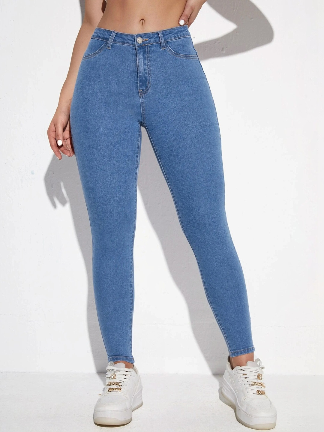 KASHIANXSTYLE Women Comfort Skinny Fit High-Rise Heavy Fade Stretchable Jeans