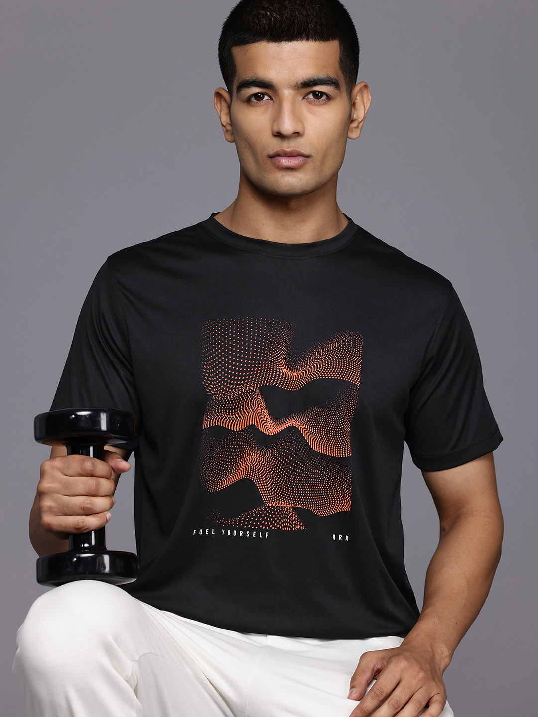 HRX by Hrithik Roshan Rapid-Dry Printed Training T-shirt