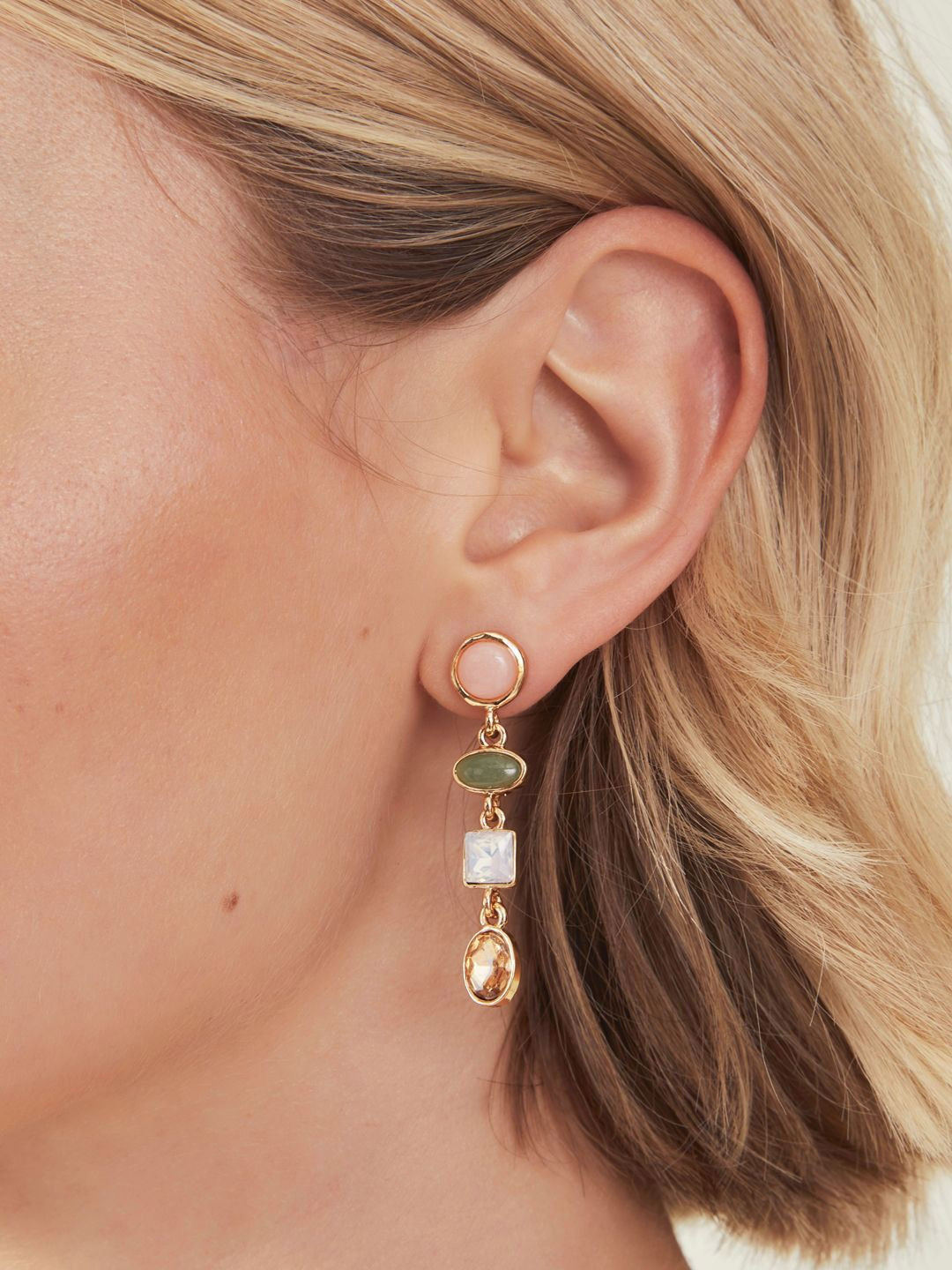 Accessorize London Geometric Drop Earrings