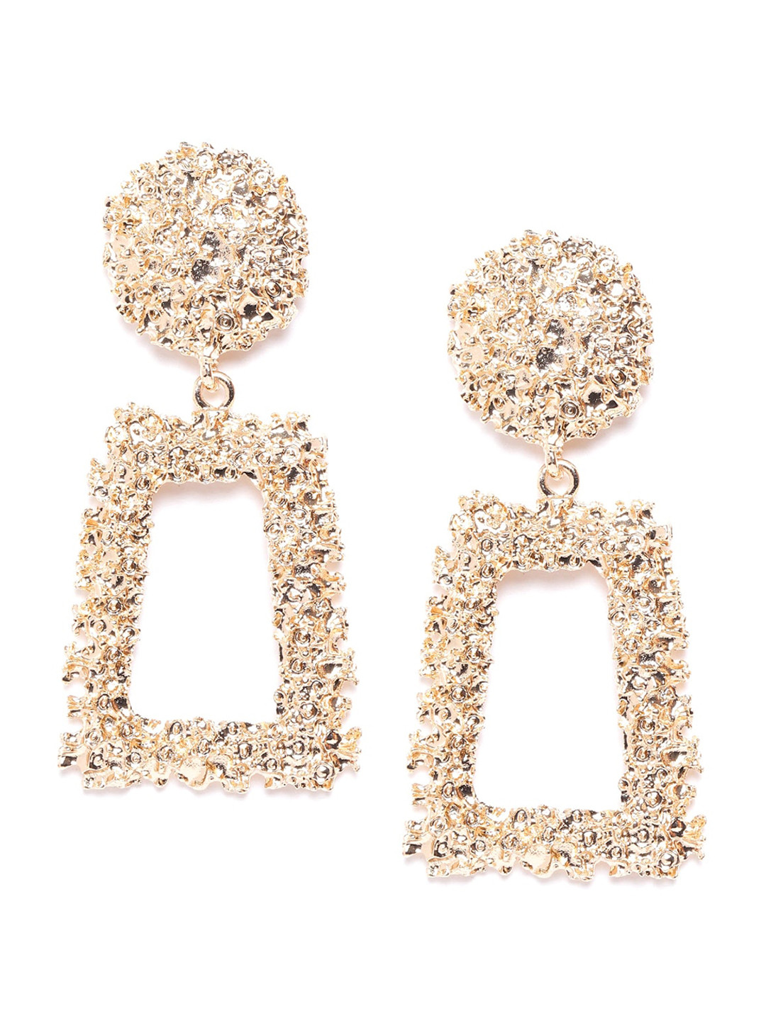 DressBerry Gold-Plated Contemporary Drop Earrings