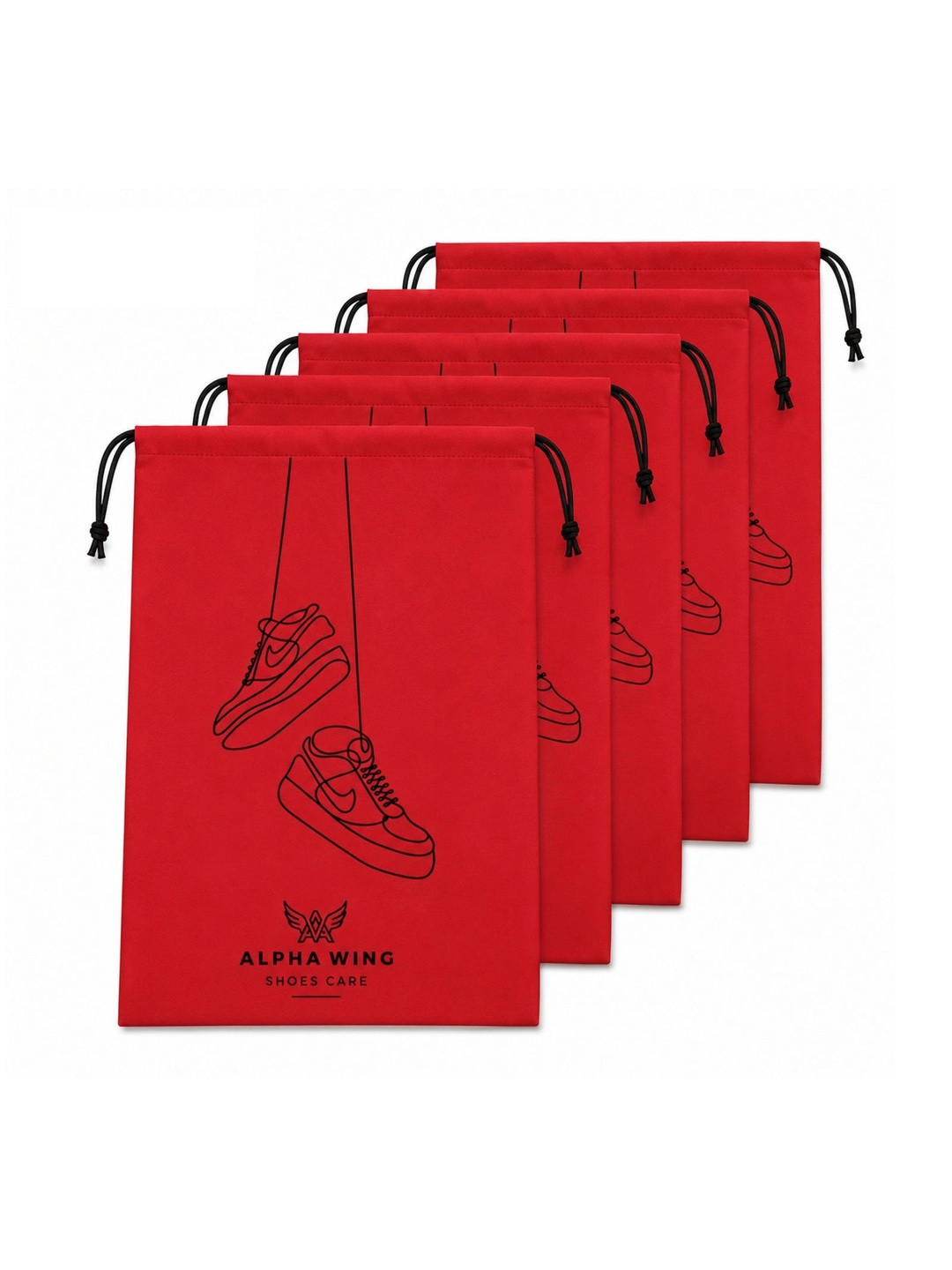 ADOREX Red Set of 6 Water Resistant Shoes Organiser Organisers