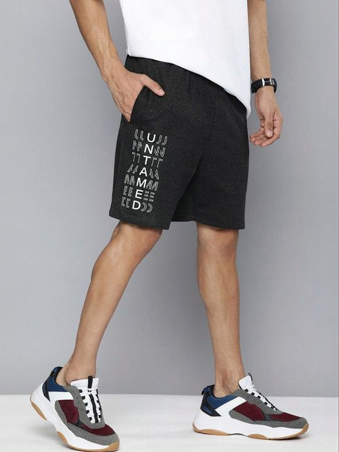 HRX by Hrithik Roshan Men Pack of 2 Typography Sports Shorts