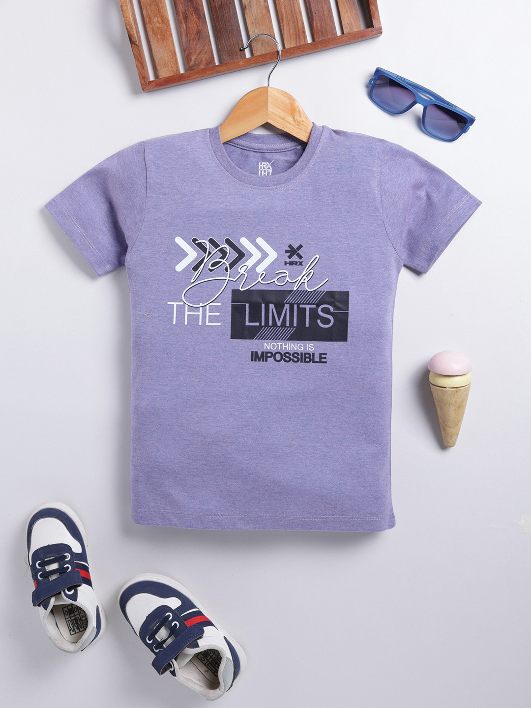 HRX by Hrithik Roshan Boys Round Neck Short Sleeves T-Shirt