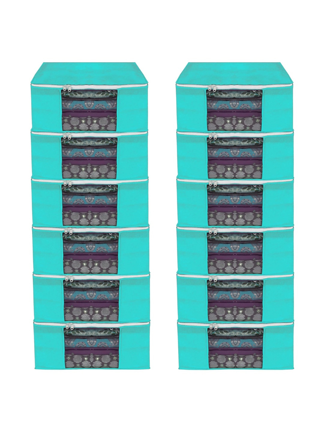 AARON INC Green Set of 6 Reusable Multi-Utility Organisers