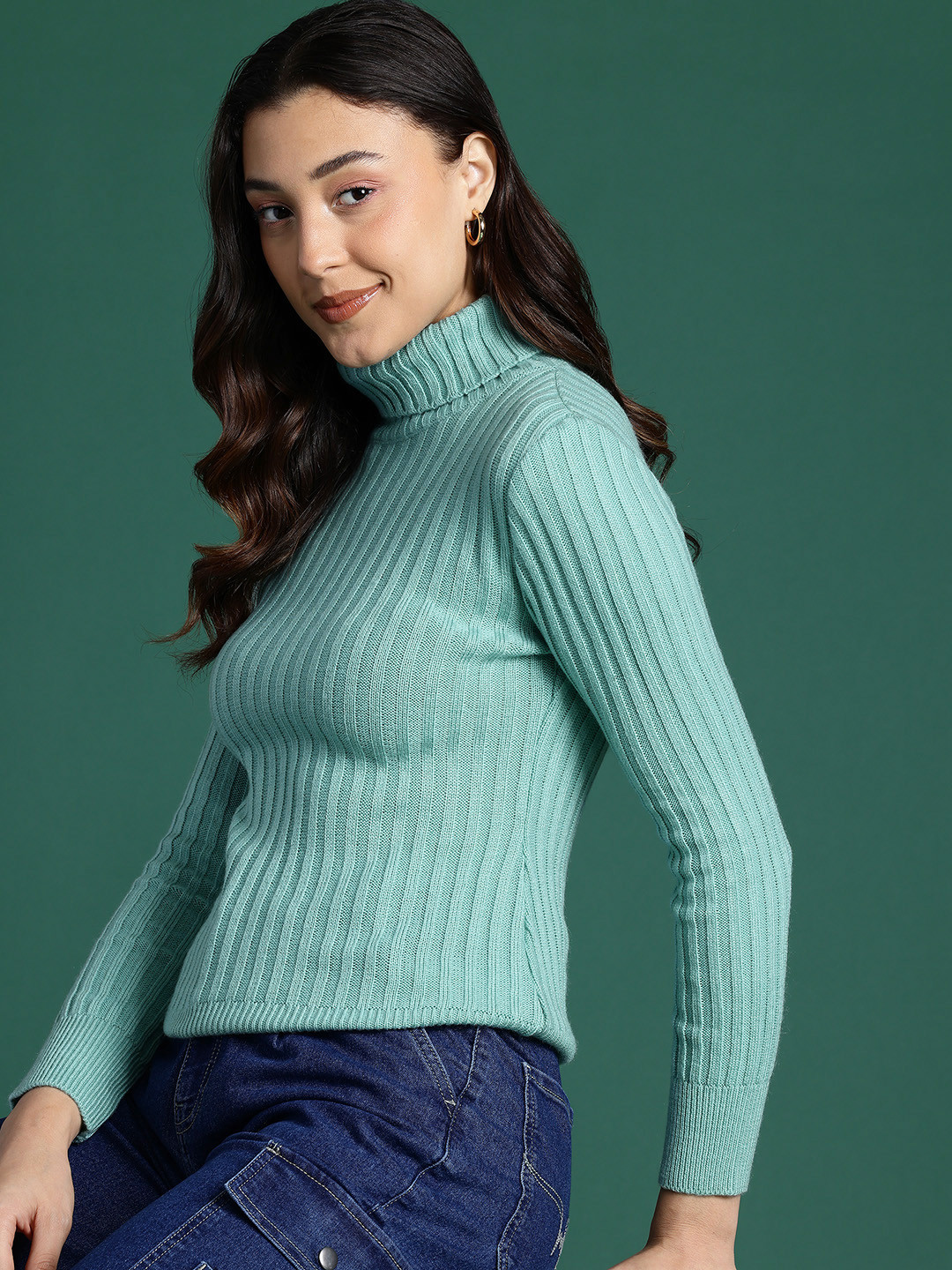 DressBerry Acrylic Self-Striped Pullover