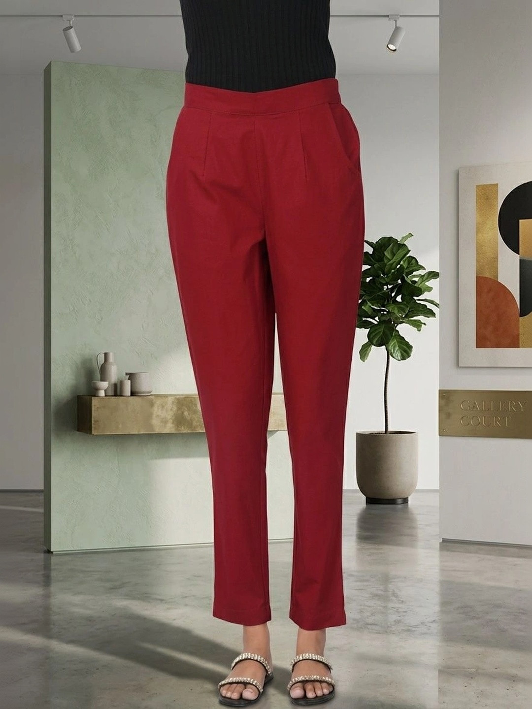 PWC Women Tailored Easy Wash Pleated Trousers
