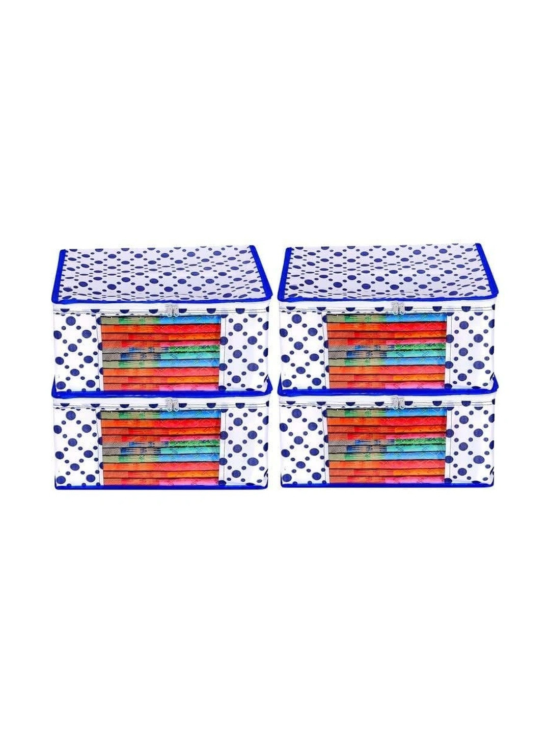 AARON INC Blue Set of 4 Reusable Suit Organiser Organisers