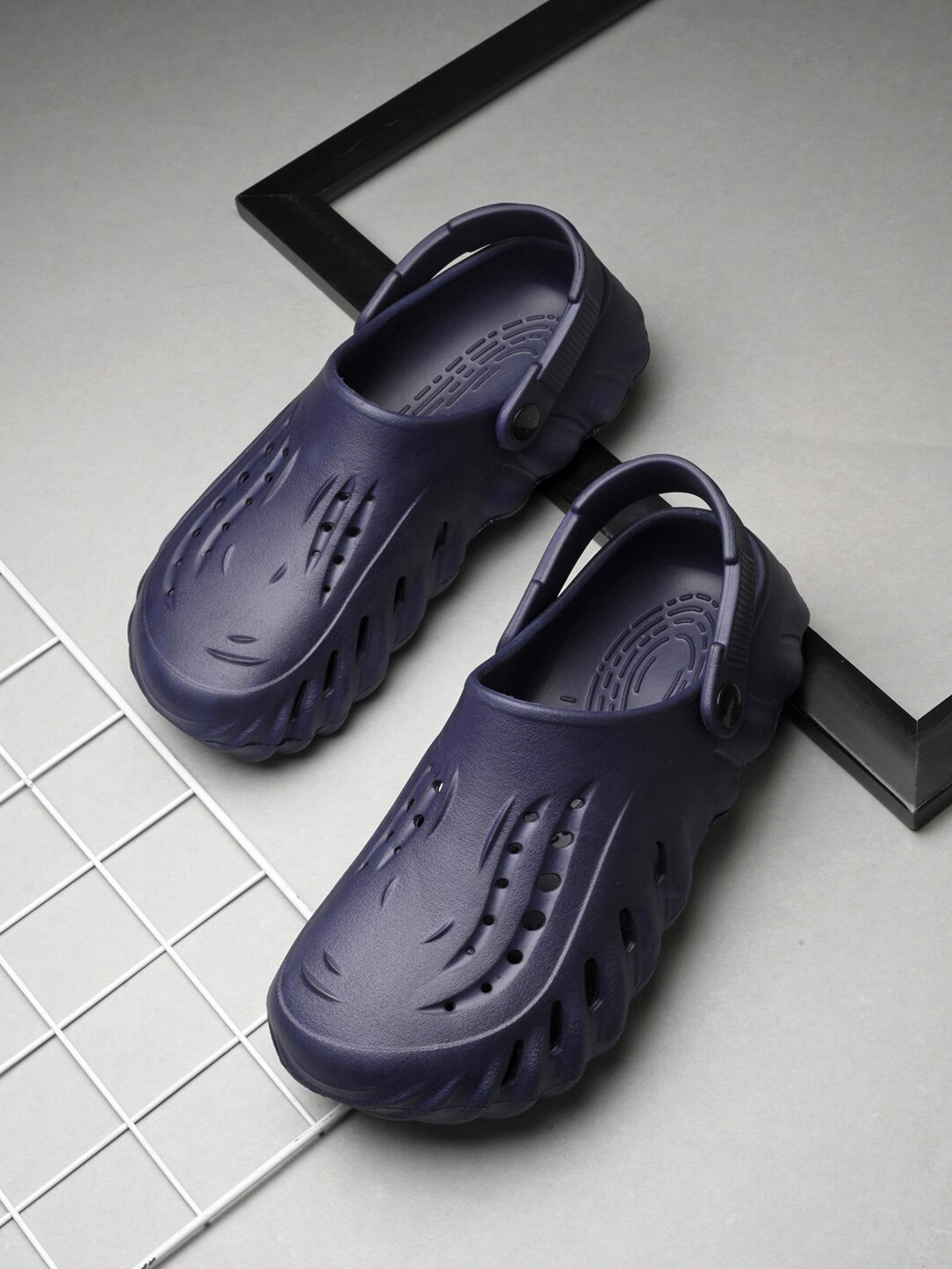 HRX by Hrithik Roshan Men Navy Blue Croslite Clogs