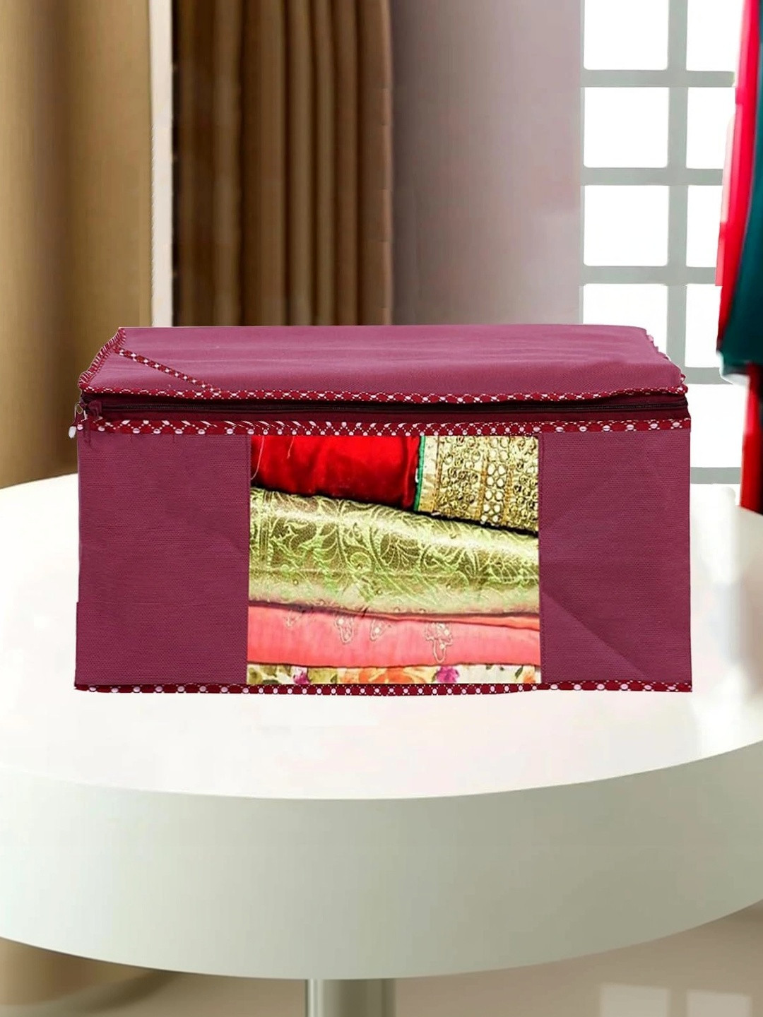 AARON INC Maroon Set of 1 Reusable Multi-Utility Organisers
