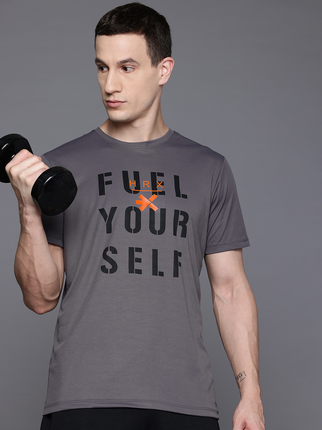 HRX by Hrithik Roshan Printed Rapid-Dry Training T-shirt