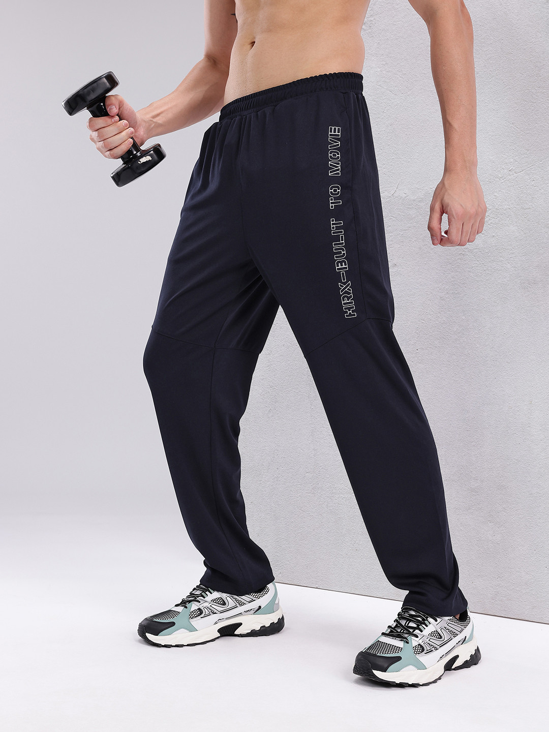 HRX by Hrithik Roshan Men Printed Detail Rapid-Dry Training Track Pants