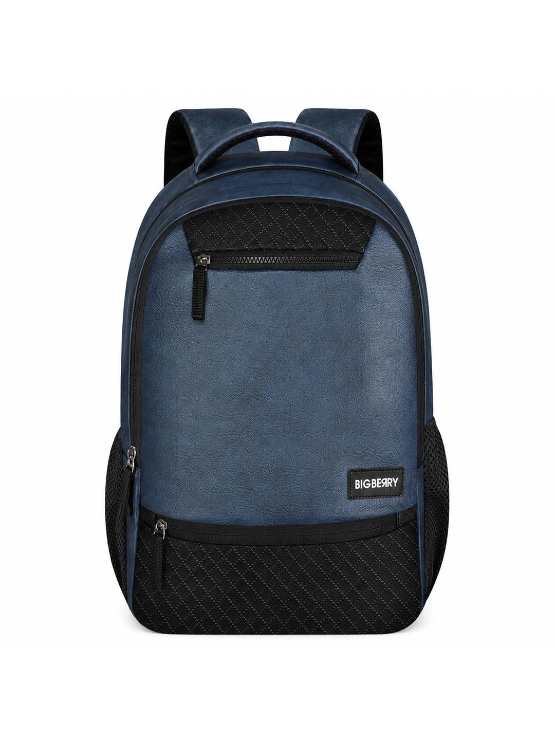 BIGBERRY Unisex Classic 3 Faux Leather Laptop Casual Backpack 27L