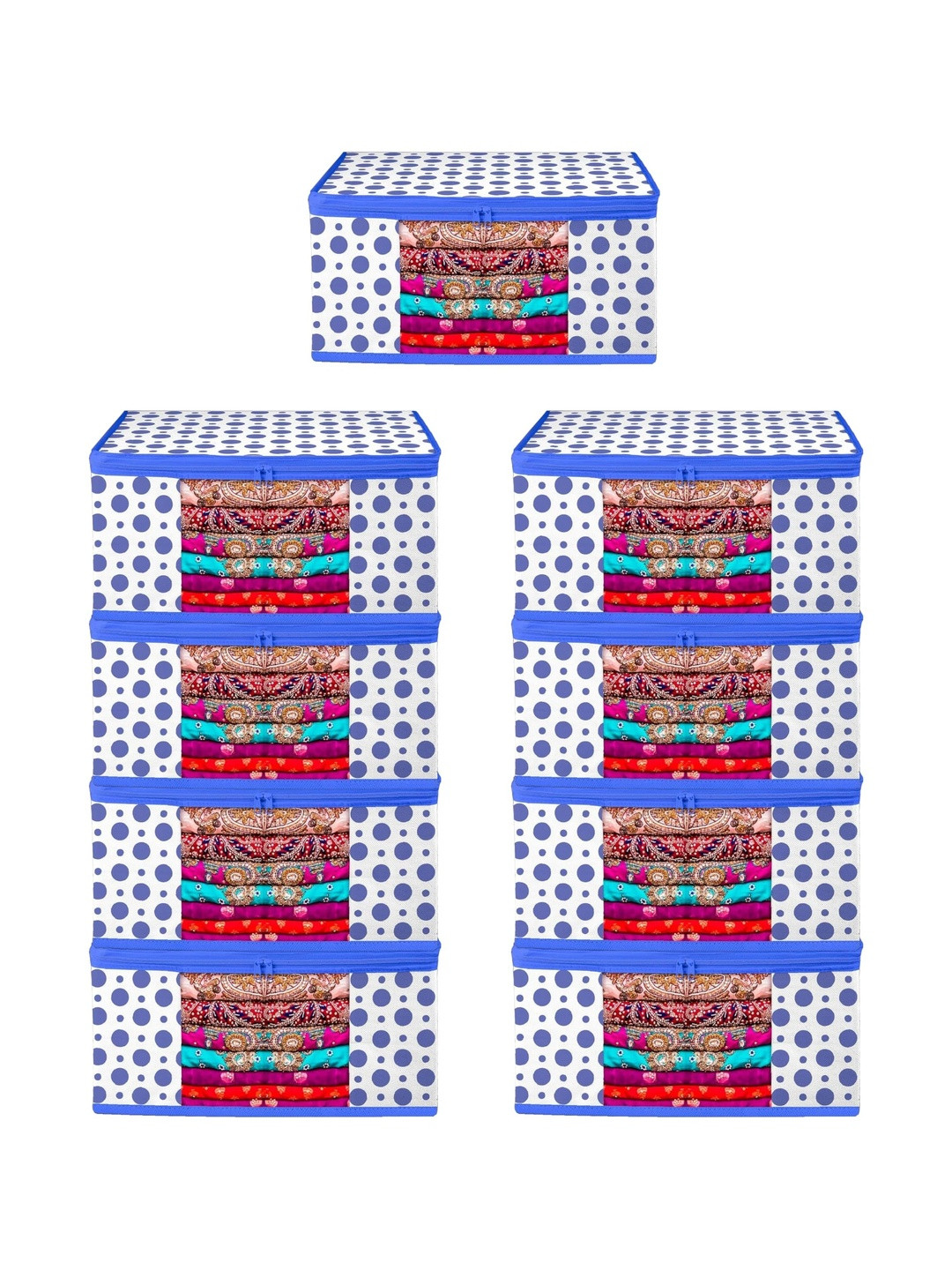 AARON INC Blue Set of 6 Reusable Multi-Utility Organisers