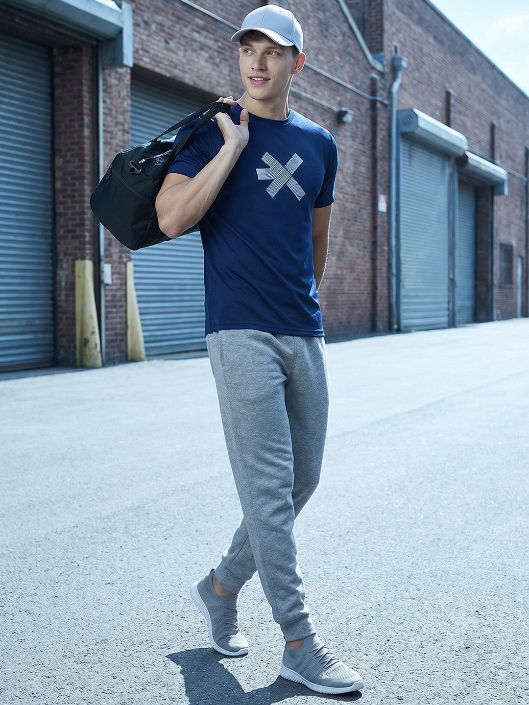 HRX by Hrithik Roshan Brand Logo Printed Rapid Dry Training T-shirt