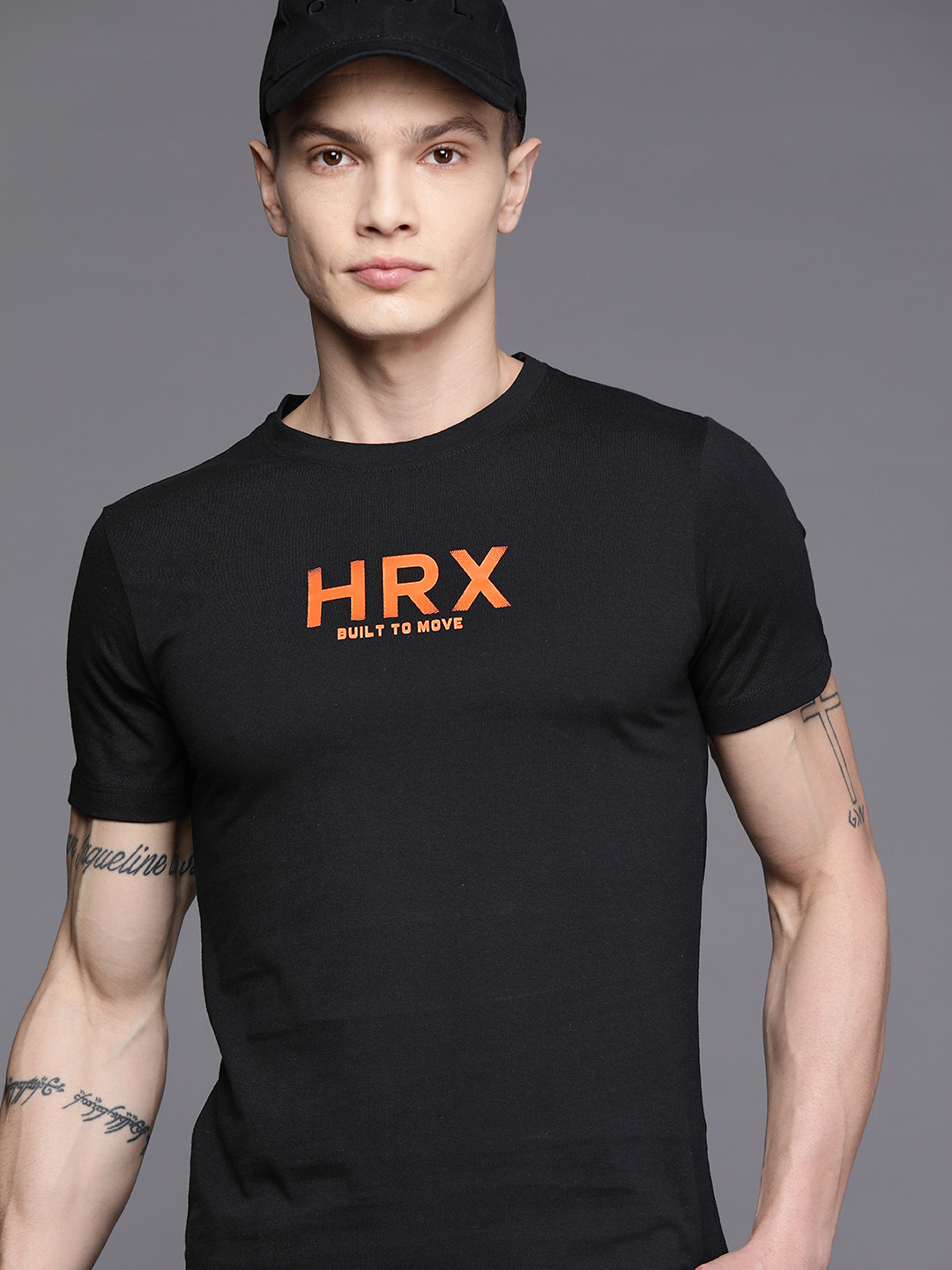 HRX by Hrithik Roshan Brand Logo Printed Training Rapid-Dry T-shirt