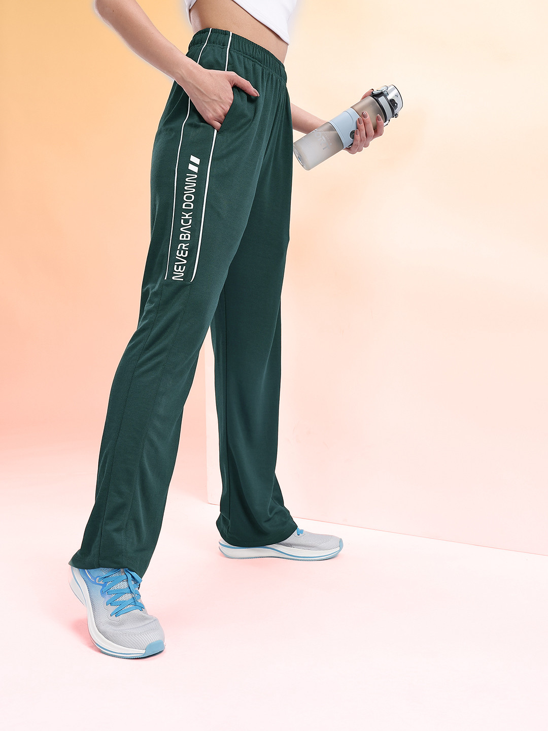 HRX by Hrithik Roshan Women Typography Printed Training Track Pants