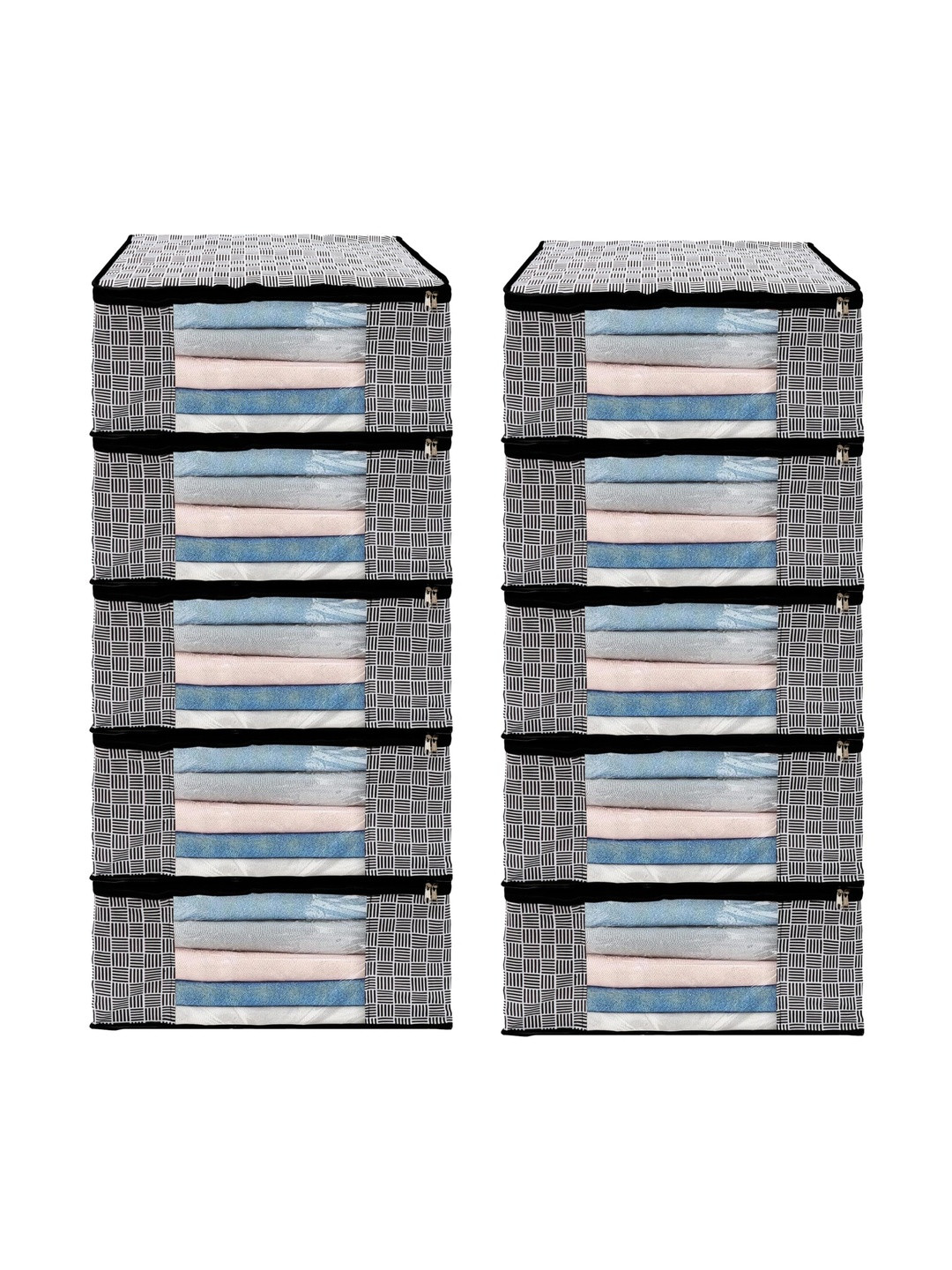 AARON INC Black Set of 6 Reusable Multi-Utility Organisers