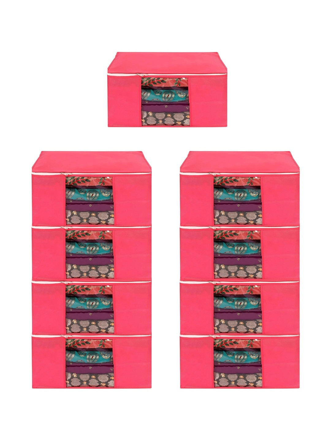 AARON INC Pink Set of 6 Reusable Multi-Utility Organisers