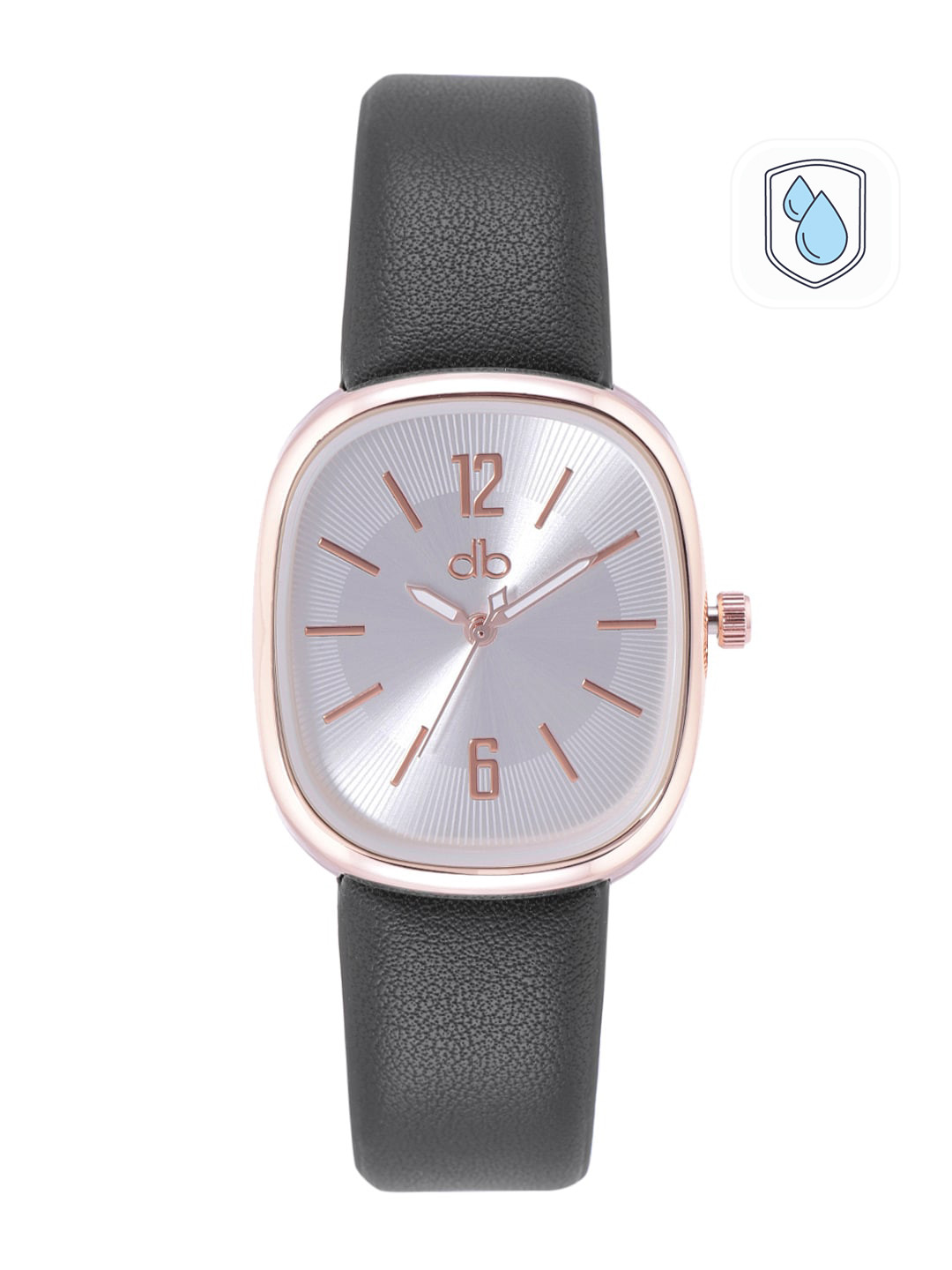 DressBerry Women Silver-Toned Striped Dial & Black Straps Analogue Watch MFB-PN-SNT-C28