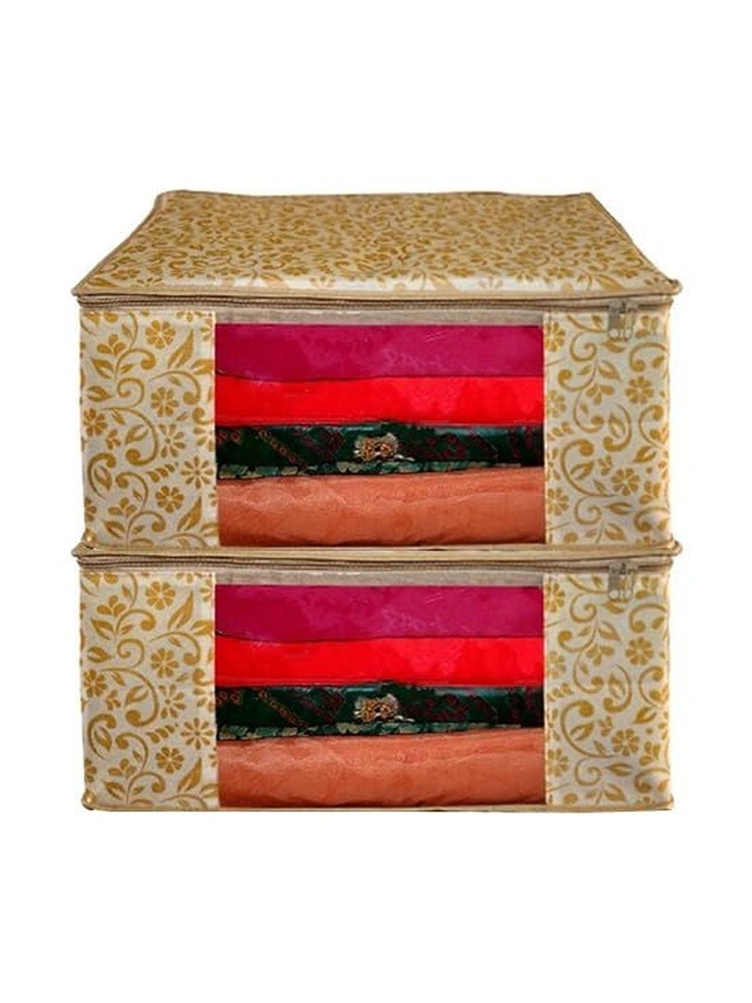 AARON INC Beige Set of 2 Reusable Multi-Utility Organisers