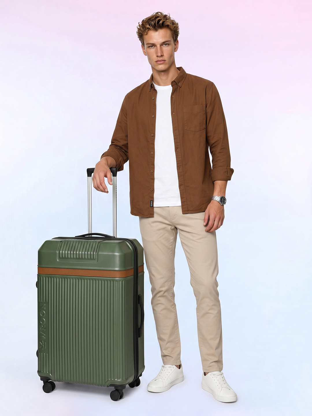WROGN Textured Hard Large Suitcase Trolley Bag - 101-150L