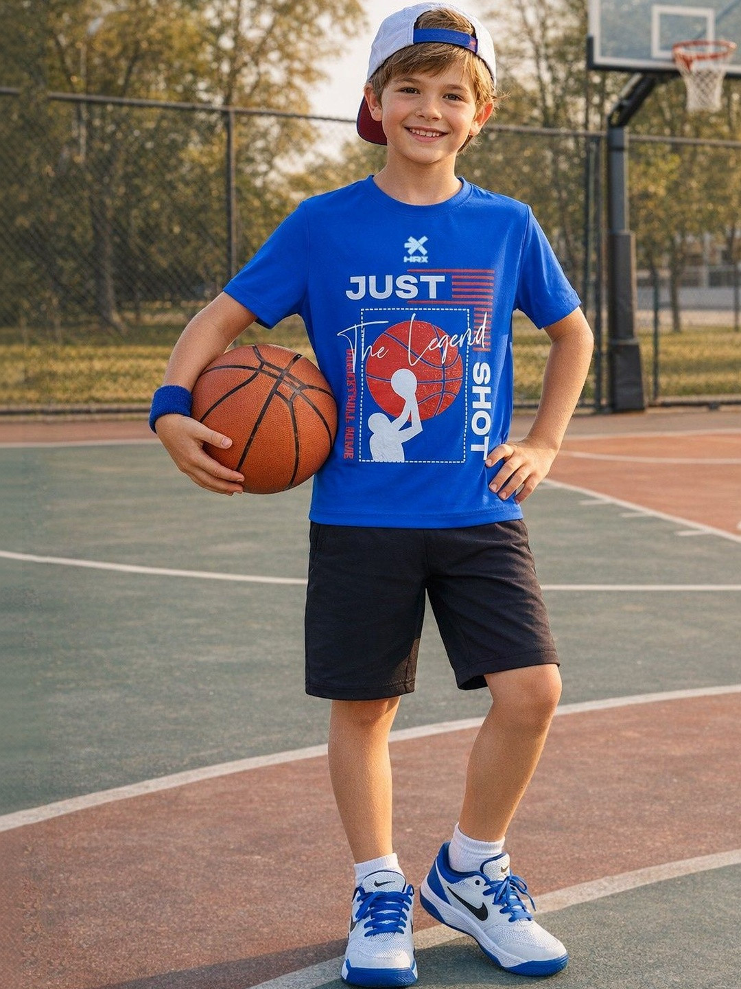 HRX by Hrithik Roshan Boys Graphic Printed Round Neck T-shirt